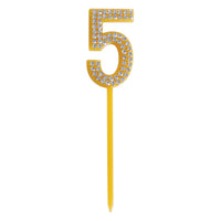 Number 5 Cake Topper Pick - 4 Inch Birthday Cake Number