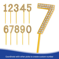 Number 7 Cake Topper Pick - 4 Inch Cake Number Decoration - view 4
