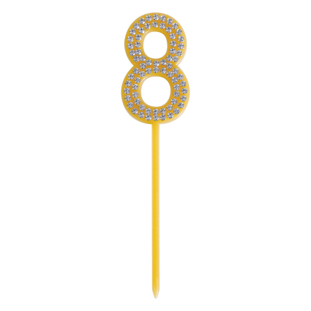 Number 8 Cake Topper Pick - 4 Inch Plastic Cake Topper