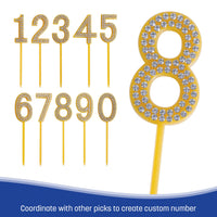 Number 8 Cake Topper Pick - 4 Inch Plastic Cake Topper - view 4