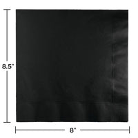 250ct Bulk Black Velvet Dinner Napkins 3 Ply