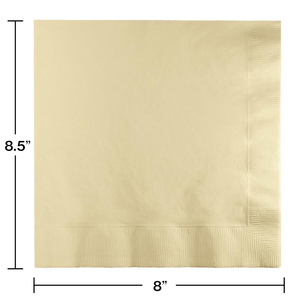 250ct Bulk Ivory Dinner Napkins 3 Ply