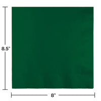 250ct Bulk Hunter Green Dinner Napkins 3 Ply