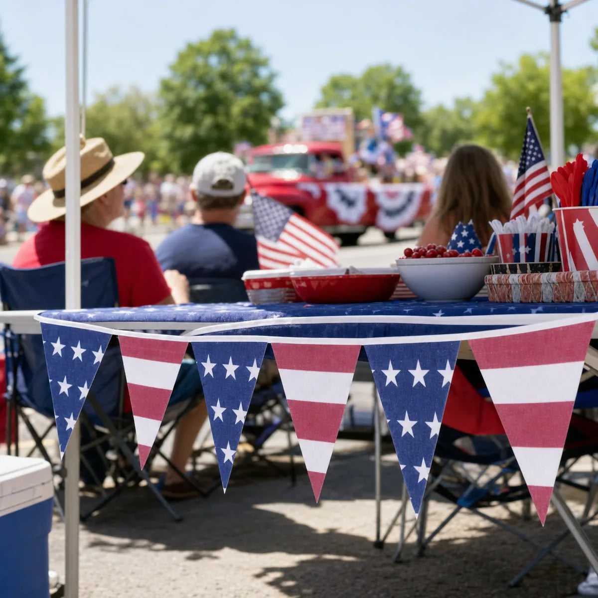 Americana Fabric Pennant Party Banner