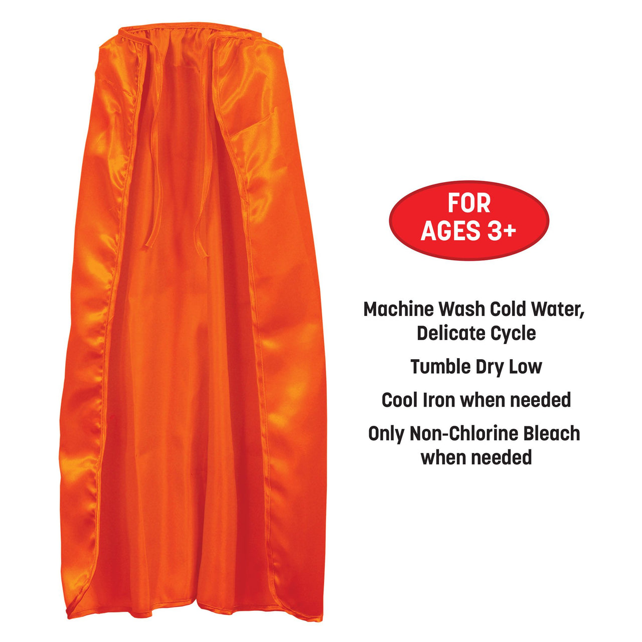 Orange Fabric Cape with String Tie - Spirit & Hero Costumes