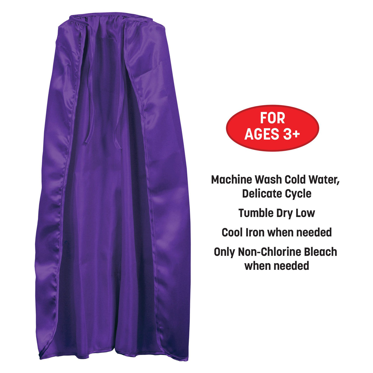 Purple Fabric Cape - 30-inch Spirit Color Accessory
