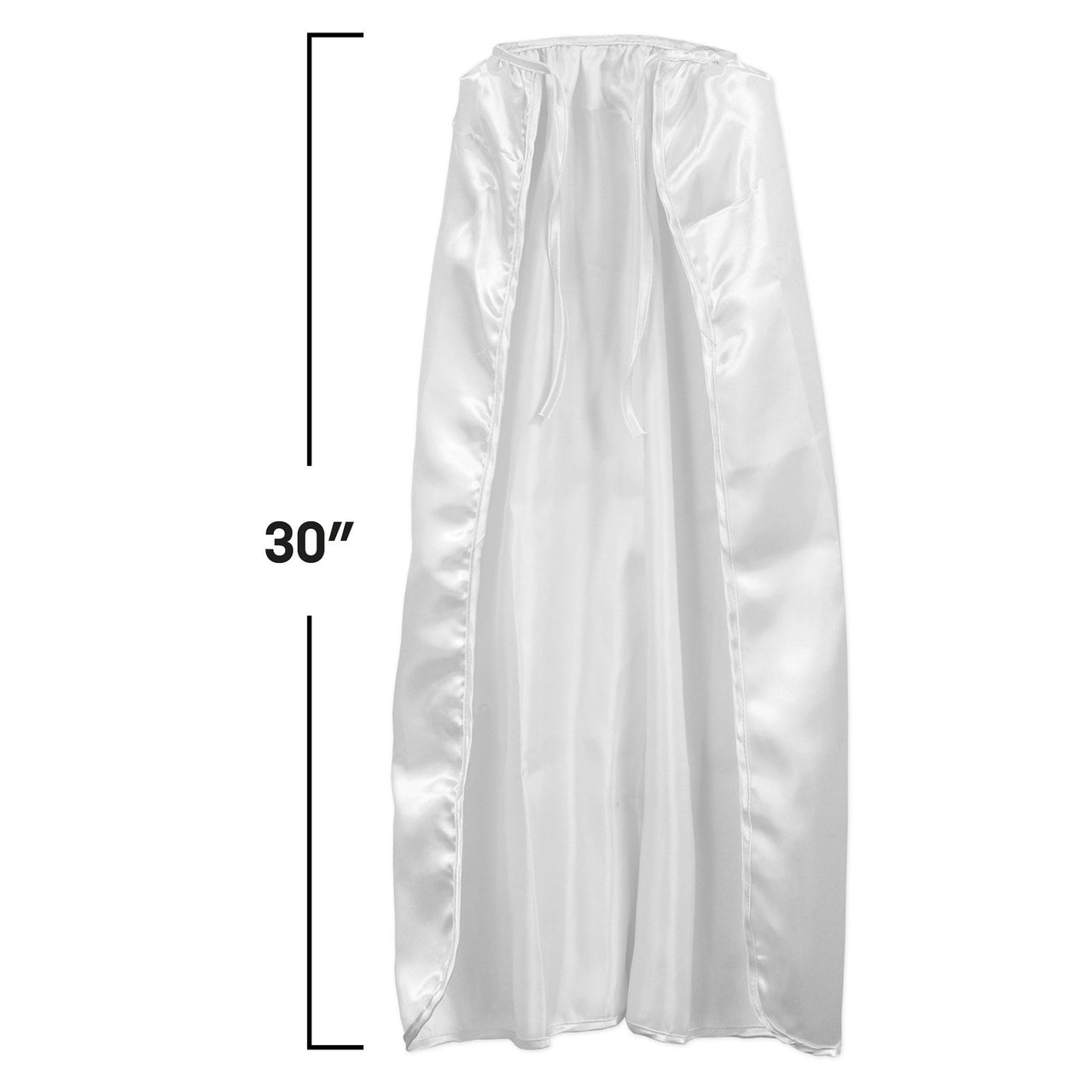 White Fabric Cape - 30 inch (Spirit Colors, Heroes, Halloween)