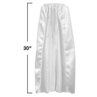 White Fabric Cape - 30 inch (Spirit Colors, Heroes, Halloween)