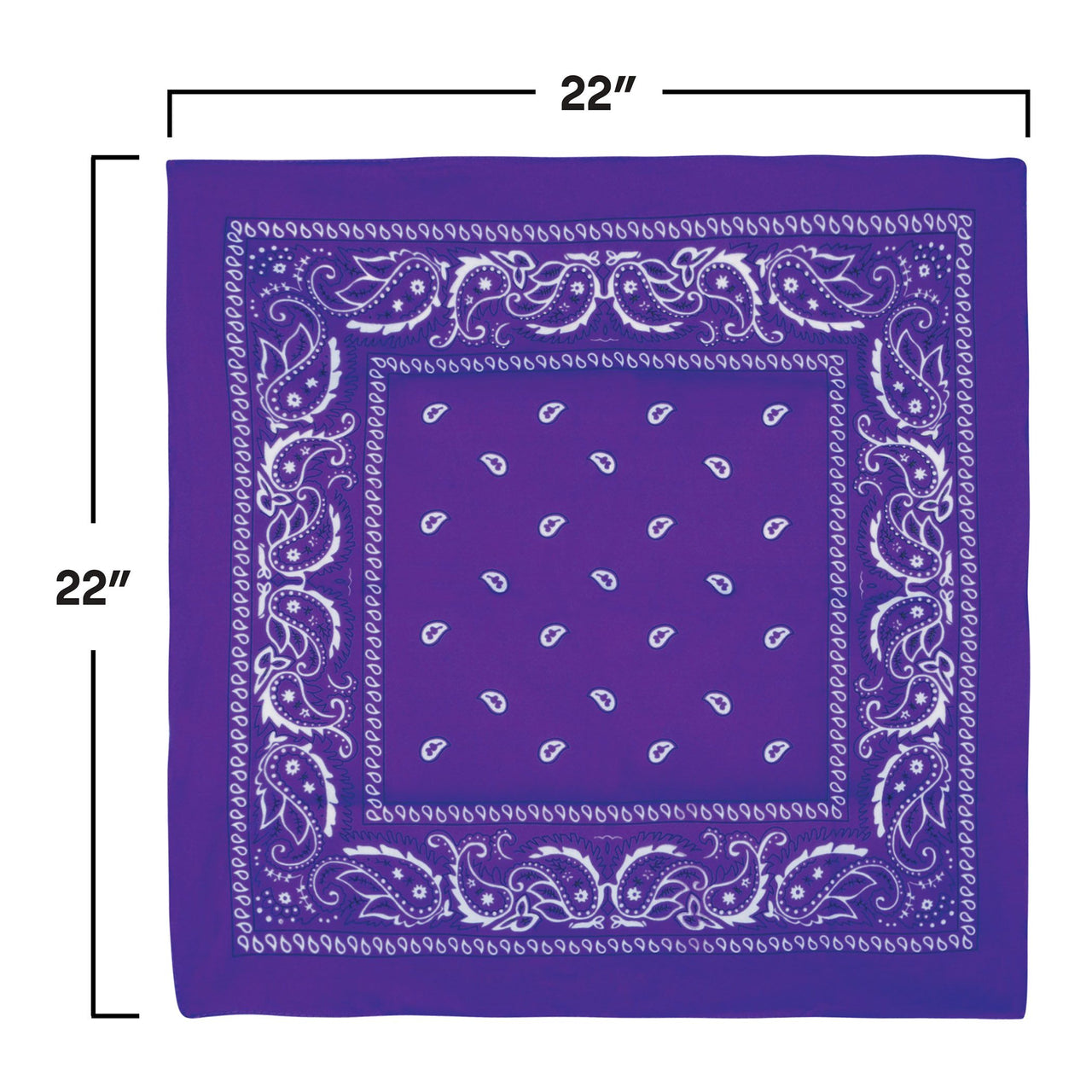 Purple Bandana - 22" x 22" Spirit & Western Accessory