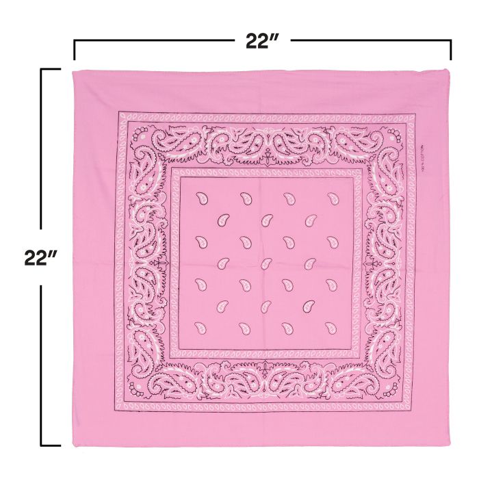 Pink Bandana - 22" x 22" Spirit & Western Accessory