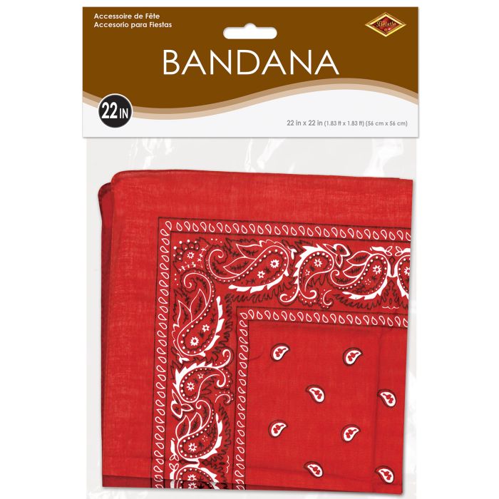 Red Bandana - 22" x 22" Spirit & Western Accessory