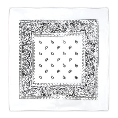 Classic White Bandana - 22" x 22" Versatile Accessory