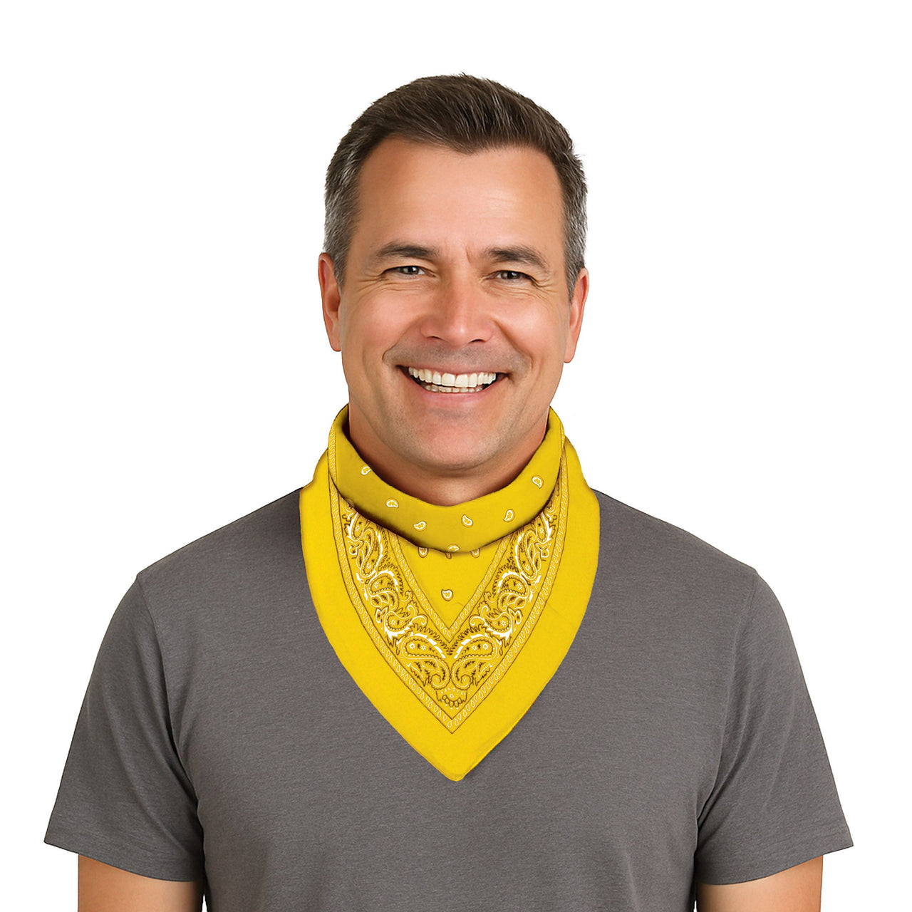 Vibrant Yellow Bandana - 22" Square Accessory