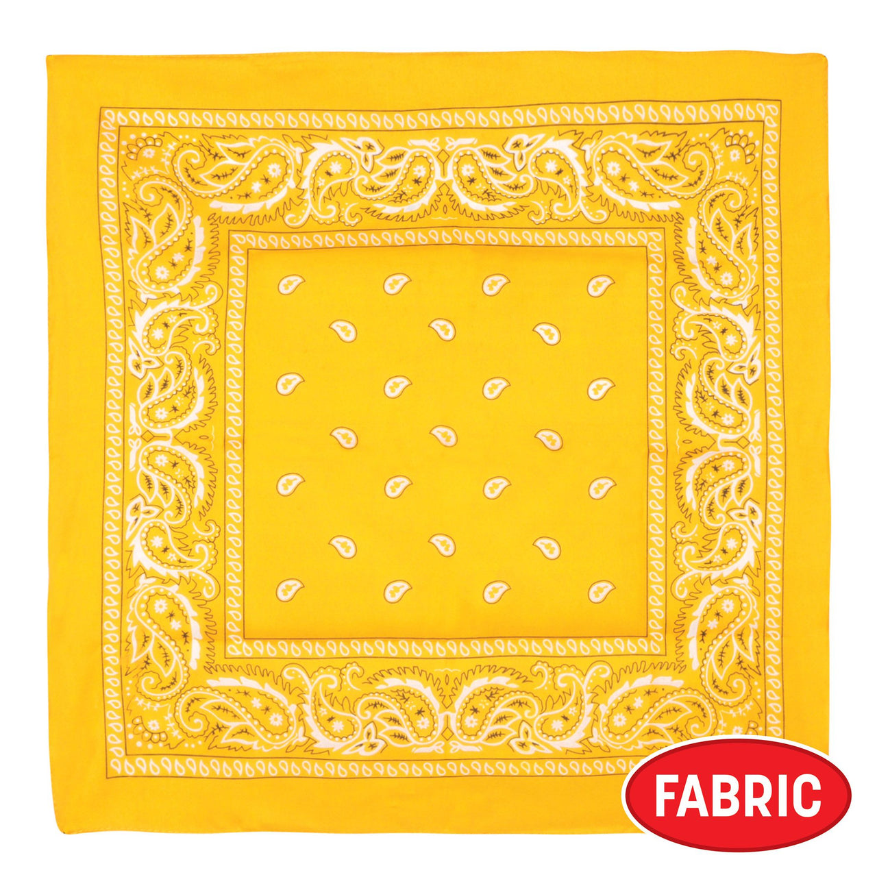 Vibrant Yellow Bandana - 22" Square Accessory