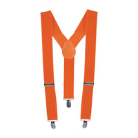 Adjustable Orange Suspenders - One Size Fits Most