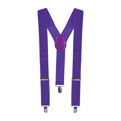 Purple Suspenders - Adjustable One Size Fits Most