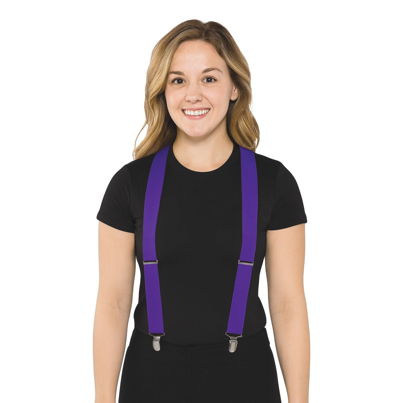 Purple Suspenders - Adjustable One Size Fits Most