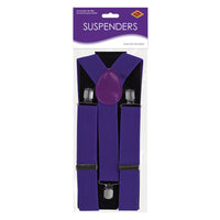Purple Suspenders - Adjustable One Size Fits Most