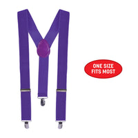 Purple Suspenders - Adjustable One Size Fits Most