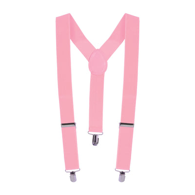 Adjustable Pink Suspenders - One Size Fits Most