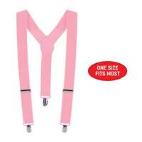 Adjustable Pink Suspenders - One Size Fits Most