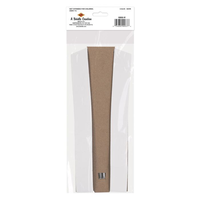 Adjustable White Suspenders - One Size Fits Most