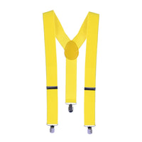 Adjustable Yellow Suspenders - One Size Fits Most