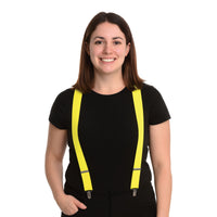 Adjustable Yellow Suspenders - One Size Fits Most