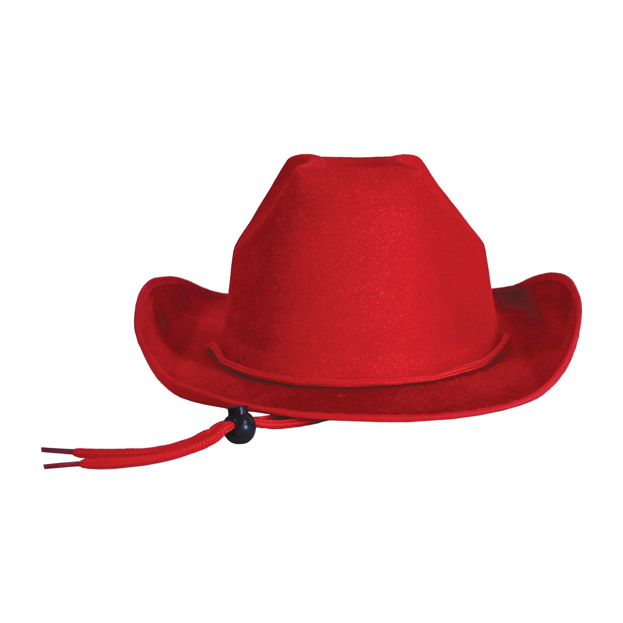 Red Velour Cowboy Hat - One Size Fits Most