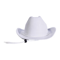 White Velour Cowboy Hat - One Size Fits Most