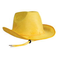 Yellow Velour Cowboy Hat - One Size Fits Most