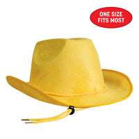 Yellow Velour Cowboy Hat - One Size Fits Most