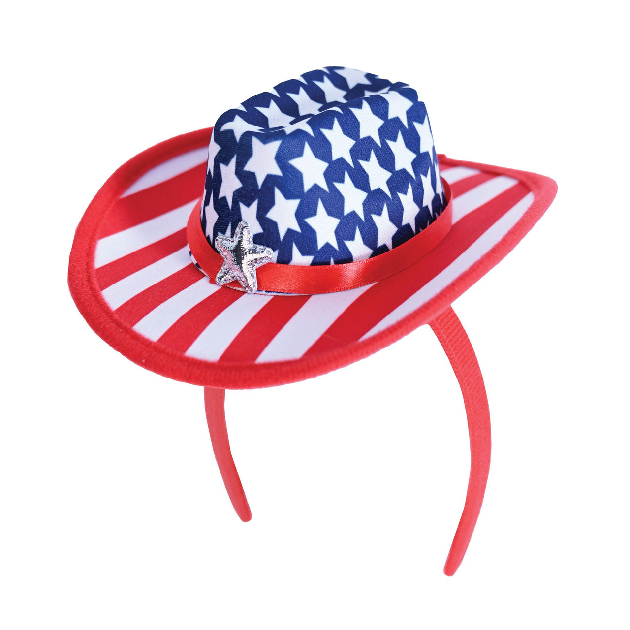 Patriotic Cowboy Hat Headband - Western Fun!