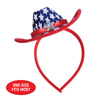 Patriotic Cowboy Hat Headband - Western Fun!