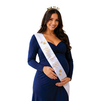 Mom-to-Be Headband & Satin Sash Set - Baby Shower Essentials - view 2