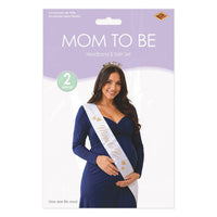 Mom-to-Be Headband & Satin Sash Set - Baby Shower Essentials - view 3