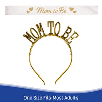 Mom-to-Be Headband & Satin Sash Set - Baby Shower Essentials - view 4