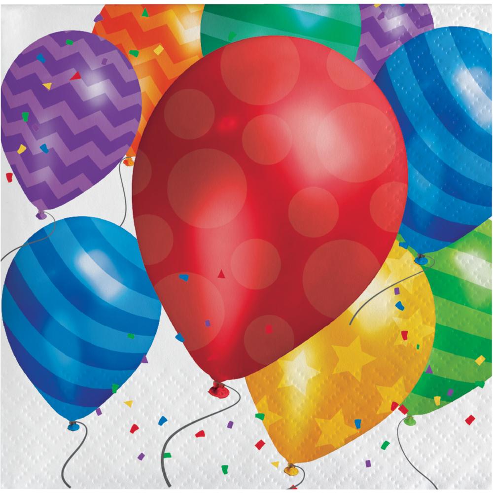 192 pc Bulk Balloon Blast Beverage Napkins - Birthday Party Supplies by Creative Converting