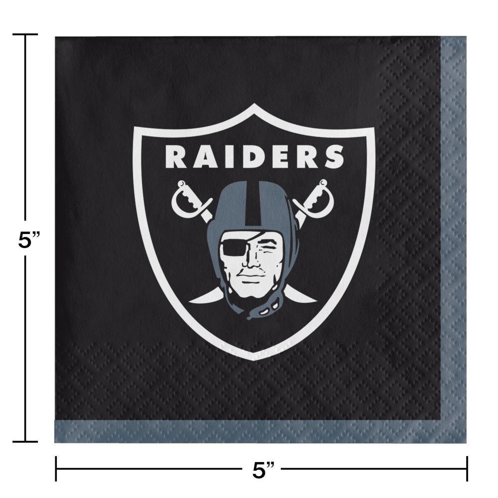 192ct Bulk Las Vegas Raiders Beverage Napkins