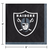 192ct Bulk Las Vegas Raiders Beverage Napkins