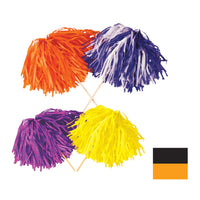 Football Black & Gold Tissue Pom Pom - 320 Strands