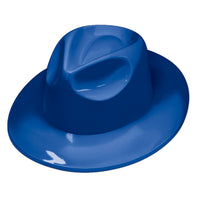 Blue Plastic Fedora Hat - Spirit & School Event Ready