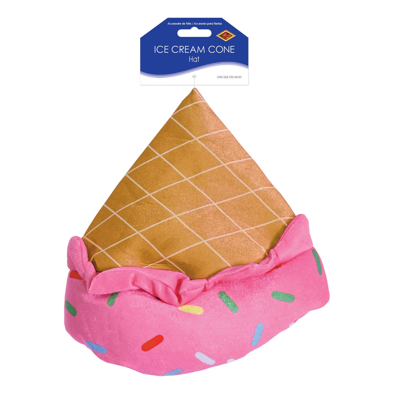 Plush Ice Cream Cone Hat - Fun & Whimsical Novelty
