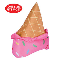 Plush Ice Cream Cone Hat - Fun & Whimsical Novelty