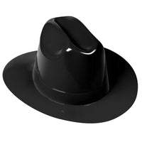 Black Plastic Cowboy Hat - One Size Fits Most