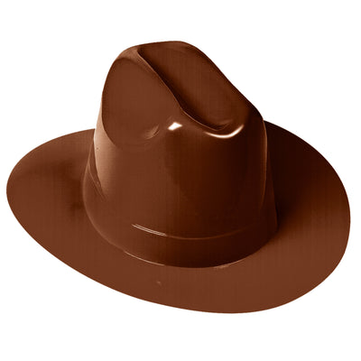 Brown Plastic Cowboy Hat - One Size Fits Most | Western Style