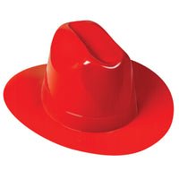 Red Plastic Cowboy Hat - One Size Fits Most