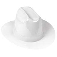 White Plastic Cowboy Hat - One Size Fits Most