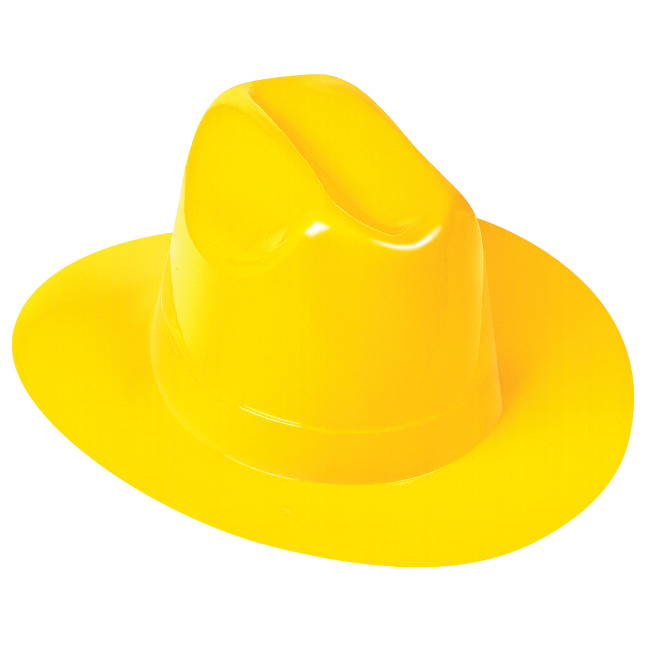 Yellow Plastic Cowboy Hat - One Size Fits Most