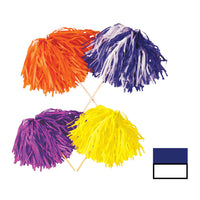 Blue & White Football Tissue Pom Pom - 320 Strands